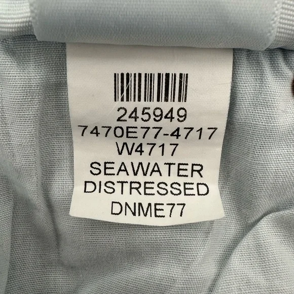 Paige Stella Crop High Waisted Straight Leg Jeans in Seawater Size 24 - Picture 8 of 15